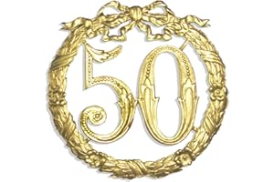 ‎KUNZE Walter Kunze Jubiläumszahl 50, Ø 24 cm, Gold, Jubiläumskranz