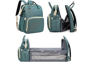 ACARYI 3 In 1 Portable Diaper Bag Backpack Multifunctional Baby Travel Cot Baby Nursery Travel Bed Bassinet Changing Pad Foldable Crib Infant Sleeper Baby Nest