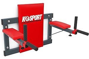 K-Sport: Barra per trazioni da muro, con barra trazioni dip caricabile fino a 300 kg I Barra trazioni muro per eseguire dip ed esercizi addominali I Attrezzatura fitness per la casa, E-Book incluso