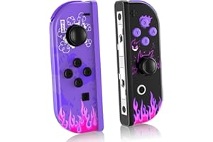 GEEBOND Wireless Gamepad Controller for Switch/Switch OLED/Switch Lite, L/R Pair Joycons Controllers Replacement Joystick with Dual Vibration/Motion Control/Turbo/6-Axis Gyroscope/Wake-up Function