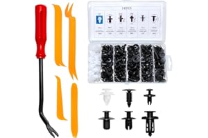 YUNJOYOUS 140 Pcs Car Trim Clips Plastic,Universal Car Retainer Clips,Wear-Resistant and Non-Deformable,Easy to Install,Panel Removal Pry Tool,Ergonomic Design,Door Trim Panel Fender Clip,6 Models