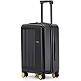 MOKOBARA The Transit Trolley Luggage|40L Capacity TSA Lock Silent Ninja Spinner Wheels Telescopic Handle Polycarbonate Hardshell|Ideal for Travel & Weekend Getaways (Small Black 2.0 Cabin)