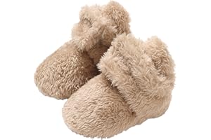 TMEOG Scarpe Neonato Babbucce Invernali Scarpine Antiscivolo Neonato Stivaletti Pantofole Neonata Scarpe Culla Morbide Primi Mesi 0-18 Mesi