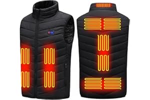 BATTNOT 2024 Testsieger Beheizbare Weste für Herren Damen, USB Elektrische Heizweste, 13/11/9 Heizzonen Beheizte Weste Heizbereiche, Wärmeweste mit Heizung für Outdoor Wandern Skifahren (Ohne Powerbank)