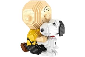 BlueBrixx Pro 108218 - Charlie Brown Cuddles with Snoopy (Diamond Blocks) of 1416 Building Blocks