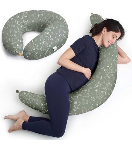 QUEEN ROSE Cuscino Gravidanza A Forma Di U – Morbido E Fresco, Supporto Per Pancia E Schiena, 140 Cm, Con Federa Setosa Lavabile
