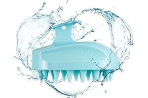 SOFMILD Scalp Massager, Soft Silicone Shampoo Brush Hair Scrub Brush for Wet and Dry Hair Head Massager to Clean Hair, Reduce Dandruff, Massage Scalp, Promote Hair Growth, Blue