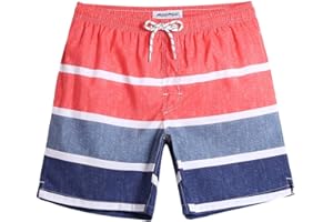 MaaMgic Men's Swimming Shorts Quick Dry Trunks Bathing Short Casual Lounge Shorts with Mesh Lining