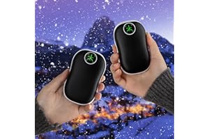 Kternay Scaldamani Ricaricabile,5000mAh Riutilizzabile Elettrico Scaldamani USB Portatile Power Bank con Display Digitale