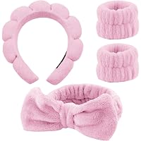 YISSION 2er-Set Spa-Stirnbänder Mit Schleife – Rutschfeste Mikrofaser-Bänder Für Gesichtspflege & Make-up