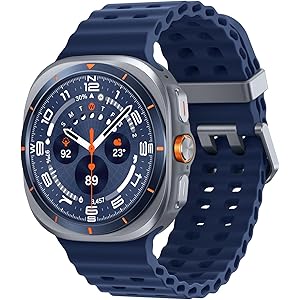 Samsung Galaxy Watch Ultra Smartwatch - 2025 Version, 47mm, Titanium Blue, LTE (CAD Version & Warranty) - Durable Titanium Casing, Cushion Design, Quick Button, AI-Powered Health Monitoring