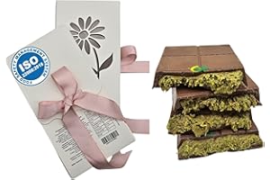 LUXURY BITES Dubai Style Schokolade (210g) - Handgefertigt von Belgien-Schokolade, Kadayif und Pistazien