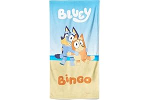 TODD LINENS Bluey Bingo Toalla de playa, toallas de baño, programa de televisión, regalo para niños, 70 x 140 cm