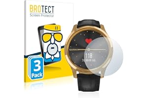 brotect Anti-Reflet Protection d'Écran Verre Mat pour Garmin vivomove Luxe (42 mm) (3 Pièces) - Film Protecteur Vitre 9H