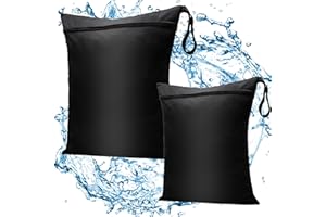 AMDZGLB Wetbag 2 Stück Wasserdichter Beutel Wäsche Beutel Mit Griffen, Wäschebeutel Schuhwaschbeutel Wäschesack für Kindergarten, Schmutzwäsche, Umziehunterlage und Nasssack