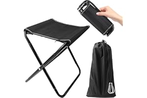 Fourindo campinghocker klapphocker faltbar 28 * 24 * 31CM,mit Aufbewahrungstasche und Karabiner,für Camping Angeln Reisen Picknicks Wandern