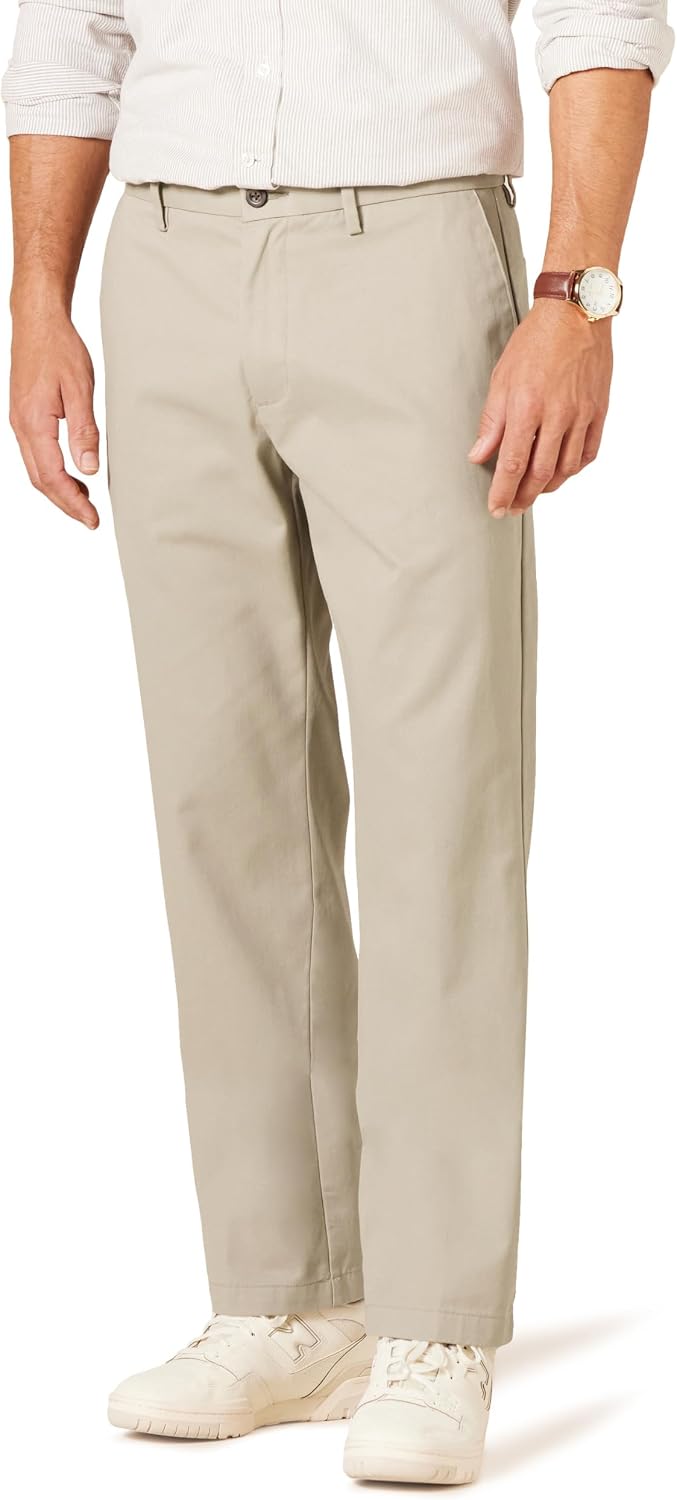 Amazon Essentials Men's Classic-Fit Wrinkle-Resistant Flat-Front Chino Trousers (Available in Big and Tall)