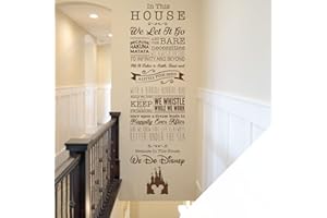 WALL DESIGNER Children Playroom Bedroom Disney Inspired Wall Sticker - We Do Disney - Tinkerbell, Toy Story, Little Mermaid, Jungle Book ... [Large] [White]