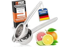 MAILA Zitronenpresse Edelstahl - XXL Handpresse für Zitronen und Limetten - Saftpresse manuell - Zitruspresse ergonomischer Griff