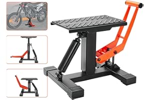 VEVOR Dirt Bike Lift Stand, Motorcycle Jack Lift Stand 440 lbs Capacity and Hydraulic Lift Operation, Adjustable Height Hoist Table, for Dirt Pit Bike Repair, Maintenance, Dirt Bike Accessories