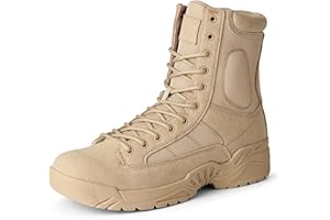 BLBK Męskie buty wojskowe, pustynia, armia Combat Patrol, buty taktyczne z zamkiem błyskawicznym, skórzane buty dżungli wojskowe, do wędrówek, wspinaczki górskiej, wędkowania, polowania