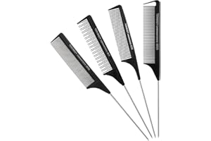 Fanshiontide Haarkämme, 4 Stücke Verschieden Strähnenkämme Professionelle Antistatische Friseurkammzähne Dauerhaft Haarfärbepinsel Hochwertig Friseur Zubehör für Haarfärbung Friseur Salon