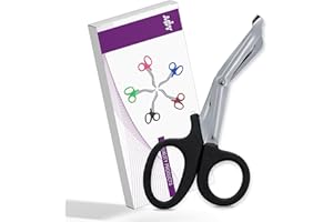 MJW Paramedico Veterinario Emt Trauma Shear Infermiera Scissor Utility Bendage Scissor Fire Rescue First Aid Forbici CE Forbici da cucina per uso domestico -Nero 7,5"