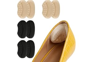 PNRSKTER 4 Pairs Heel Cushion Pads, Heel Grips for Ladies Mens Shoes, Self-Adhesive Heel Protectors for Shoes, Preventing Too Big Shoe, Blisters Prevention Relieve Pain