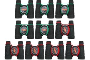 Toddmomy 10pcs Small Pocket Binoculars Mini Binoculars Mini Telescope Toy Novelty with Compass for Boys Girls Sightseeing Birdwatching Outdoors Black