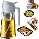 TrendPlain 470 ml zeytinyağı şişesi, 2'si 1 arada yağ p&uuml;sk&uuml;rt&uuml;c&uuml;, yemek pişirme, salata ve ızgara i&ccedil;in mutfak gere&ccedil;leri, k&uuml;l 