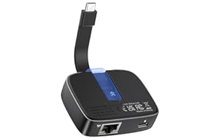 Cable Matters Adapter USB C na 2,5 Gigabit Ethernet z ładowaniem 100 W (adapter Ethernet 2,5 g na USB C) - kompatybilny z Thunderbolt 4, MacBook Pro, XPS, Surface Pro, nie obsługuje systemu Android