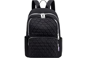 Travistar Zaino Donna, Borse Zainetto Donna Scuola Grande Capacità Zaini da Donna Nylon Casual Antifurto Zaino Nero Backpack per Scuola Viaggio Lavoro Shopping, Nero