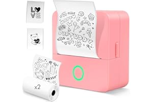 Lovcoyo Etichettatrice, Mini Stampante Etichette Adesive, per Smartphone, Etichette Adesive Scuola Mini Stampante Termica Etichettatrice Adesive Personalizzate Bluetooth per iOS Android uso in casa