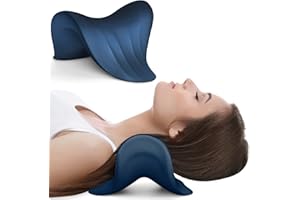 Anzorhal Neck Stretcher,Neck Cloud, Cervical Neck Traction pillow,Neck Cloud - Cervical Traction Device,Neck Hump Corrector,Neck Stretcher Posture Corrector Ocean - Dark Blue