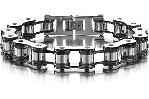 LAFATINA Bracciale da uomo in acciaio inox per la festa del papà