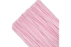 TOAOB THE ONE AND ONLY BABY TOAOB 100pcs Light Pink Pipe Cleaners for Craft 30cm Long Chenille Stem 6mm Thick Fuzzy Sticks Craft Supplies for DIY Flowers Projects Home Decorations