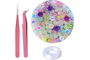 FUFUPAW Skin Picking Abgewöhnen, Picky Pad, Skin Picking Fidget, Fidget Toys, Wiederverwendbar Picky Pad Perle, Picking Pad Mit Pinzette und Elastischem Faden, Sensorisches Spielzeug für Alle Altersgruppen