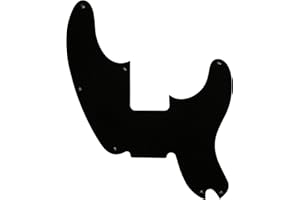 HANHUAGONGYIPING Piezas de guitarra para Fender Telecaster Precision Bass Guitar Pickguard (1 capa, negro)