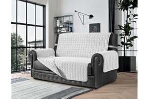 BANZAII TEXTILE INNOVATOR ONLINE Banzaii Copridivano 3 Posti Antimacchia, Salvadivano Trapuntato Bicolore Bianco/Bianco per Seduta da 170 a 195 cm