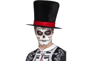 SMIFFY'S Smiffys Day of The Dead Top Hat Adult Costume Accessory (US)