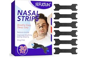 QLIGES Cerotti Nasali- Cerotti Nasali Antirussamento-Nasali Antirussamento Contro il Russare-Aiuta a Ridurre il Russare, Cerotti i Nasali per Respira Bene- Cerotti i Nasali-66 mm x 19 mm x 30-Nero