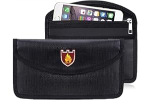 ANJINGUANG Mała torba ognioodporna, 21 x 11,5 cm, odporna na ogień, tkanina pokryta silikonem, bezpieczna i wodoodporna, do wilgotnych pomieszczeń, na dokumenty A4, paszport, do dokumentów bankowych,