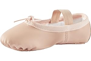 Lily's Locker Ballet Shoes for Girls Full Sole PU Leather Dance Shoes for Kids and Adults