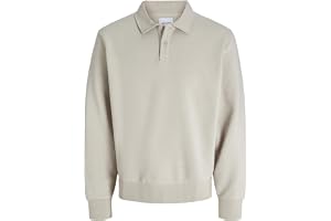 Jack & Jones Jjebradley Sweat Polo Styd Aw24 Ln, Moonbeam, L