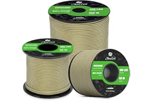 Abma Cord Paracord 2mm Cuerda de 100% Nylon 30m Tipo I Cuerda de Paracaídas 1 Hebra - MAX. 45 kg - Holy Guacamole