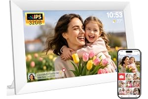 Digitaler Bilderrahmen WLAN, Fotorahmen Elektronisch 10,1 Zoll Digitales Fotoalbum mit Uha