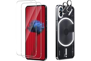 Yenwen Folia ochronna do telefonu Nothing Phone (1), 2 sztuki folii pancernej z 2 sztukami ochrony aparatu, twardość 9H, folia szklana zapobiegająca zarysowaniom, szkło ochronne HD przezroczysta folia ochronna na wyświetlacz