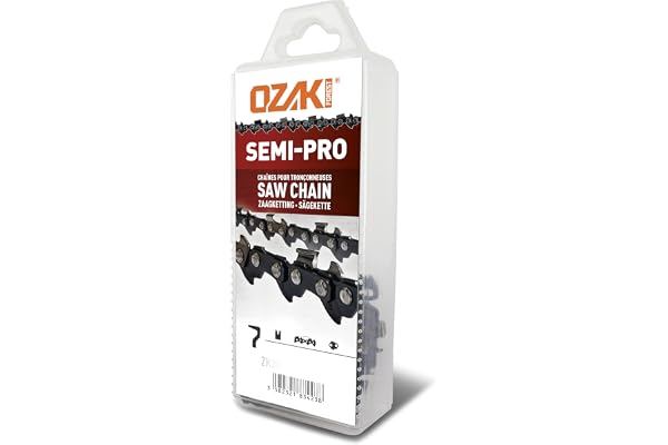 OZAKI - Chaîne Tronçonneuse 3/8 LP E84 - Semi-Pro - Jauge 1,6 mm (0,063") - Profil de Gouge Semi-Carré - 72 Entraîneurs - 50 cm