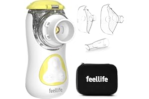 ‎FEELLIFE FEELLIFE Inhalationsgerät Kinder, Inhalationsgerät Inhaliergeräte für Erwachsene Inhalator Vernebler Inhaliergerät Nebulizer Inhalator Baby Air Kids Inhaliergerät Mini Aerosol Inhalator Leiser