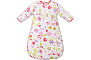 MIKAFEN Baby Sleeping Bag Long Sleeves winter 3.5Tog 100% Organic Cotton Sleeping Bag (32-36in/18-30 Months)